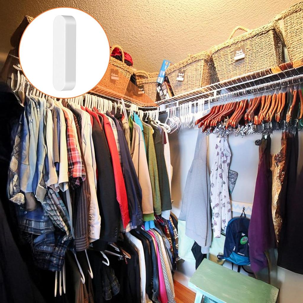 4 Piece Plastic Rod Spacer Caps White Closet Rod End Caps Plastic Wire Shelf End Cap Closet System Parts Accessories Shelf Covers for Wire Shelves