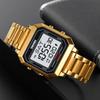 SKMEI 2149 Night Glow Electronic Watch Men's Electronic Square Steel Band Student Multi Functional Sports Waterproof