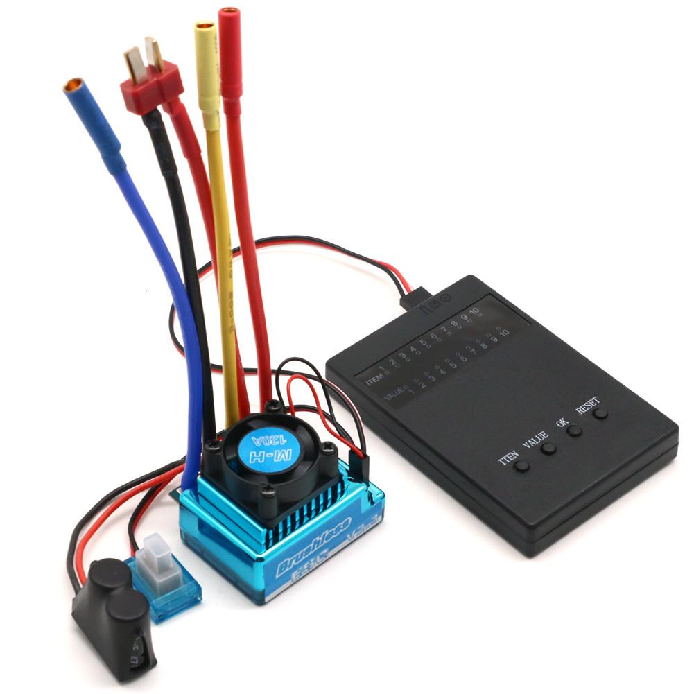 Waterproof 45A 60A 80A 120A Brushless ESC Electric Speed Controller Dust-proof for 1:8 1:10 1:12 RC Car