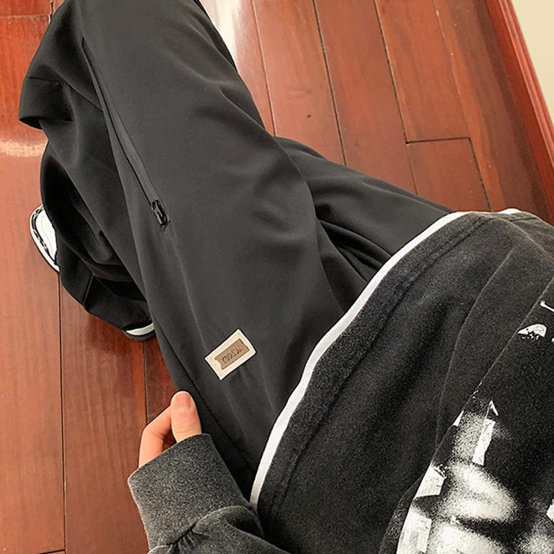 Punchingbukser Kvinnelige vår- og høstmodeller Vanntette, tynne, rette bukser Arbeidsbukser med brede ben i siden