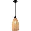 Boho Paper Rope Woven Pendant Light Wicker Chandelier Light Fixture Rattan Pendant Lighting Fixtures for Bedroom Kitchen Island