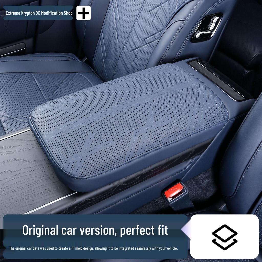 Zeekr 9X Armrest Box Leather Cover: Scratch-Resistant, Memory Foam Padding, Interior Modification Accessory