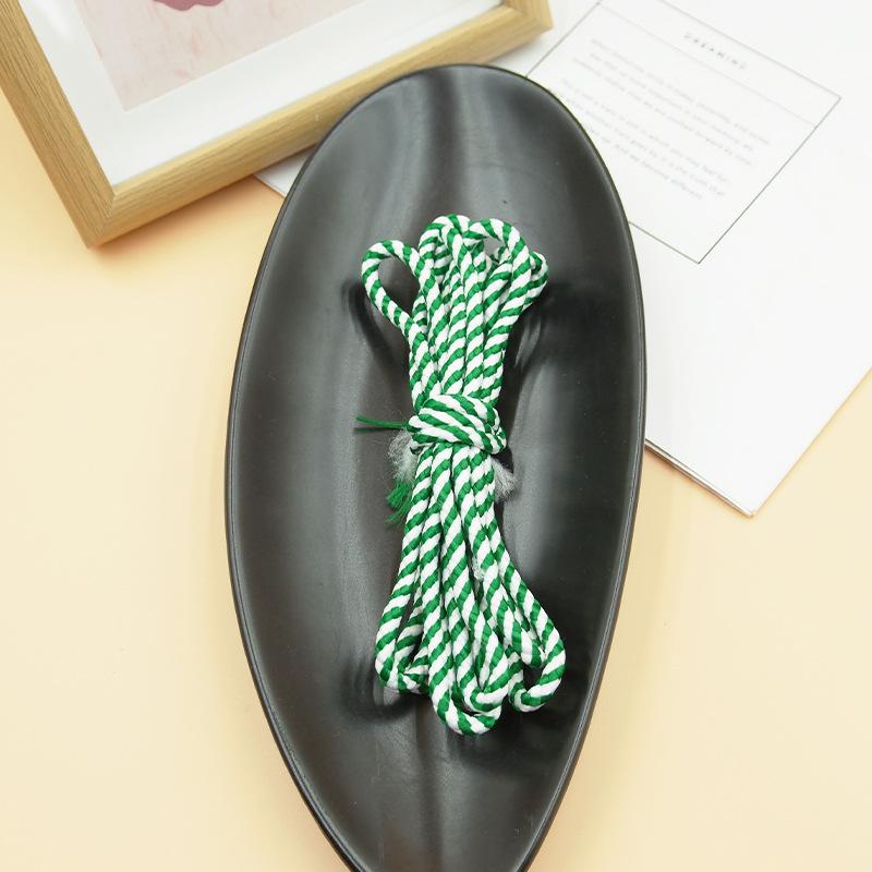 

Handmade Miu Style Paracord Lanyard with Woven Rope Bag Charm - 5mm Core-filled Design 1 meter/pack темно-зелений колір