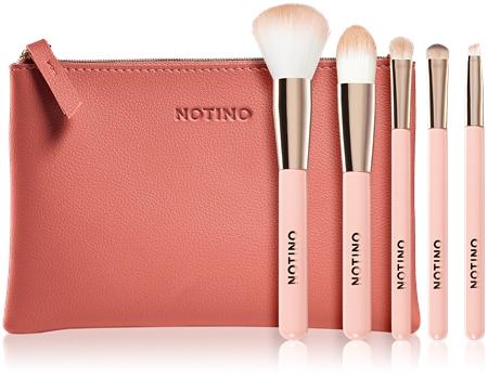

Notino Joy Collection Brush set with pouch travel pouch with brushes TU прозрачный