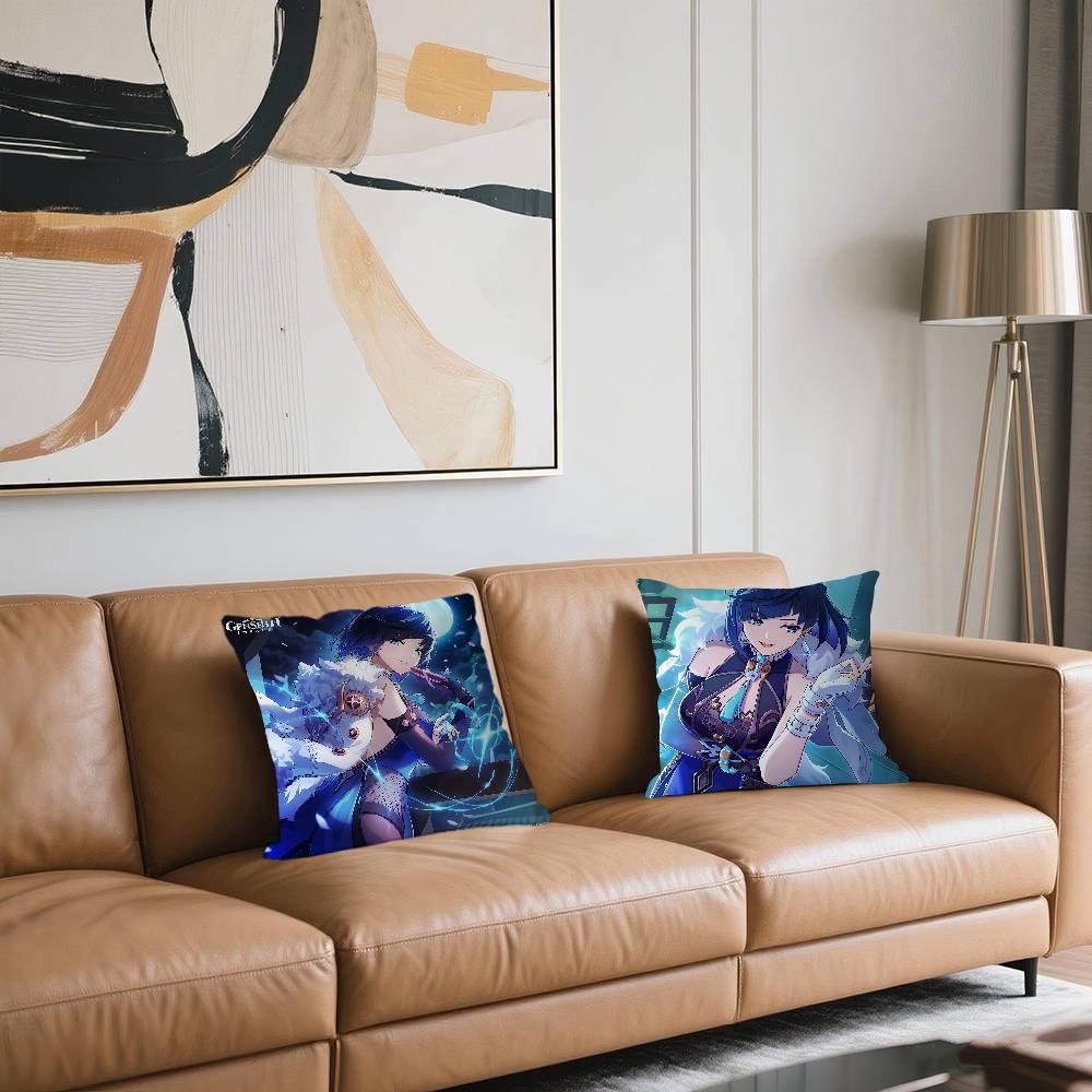 Y-Yelan Anime Game Pillow Anime Pillow Sofa Bed Head Pillow Cover Cushion Cover 45x45 Cm Fashion