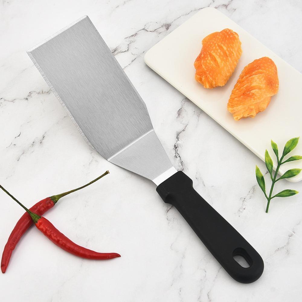 Stainless Steel Brownies Spatula Black Anti-scald Handle Steak Shovel  Tiramisu