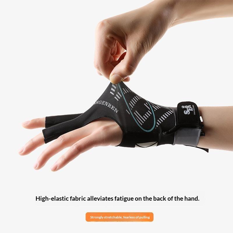 Breathable Soft Billiard Glove Anti-Slip Elastic Professional 3 Finger Fit for Indoor Billiard Sports Game Match Events