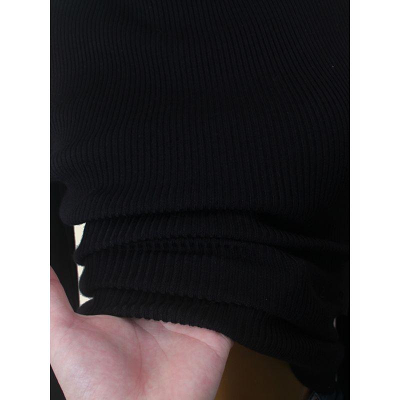 Order Half Turtleneck Color Block Basic Shirt Fall and Winter Inner Wear Heattech off-Shoulder Slim-Fit Figure Flattering Long Sleeves Knitwear