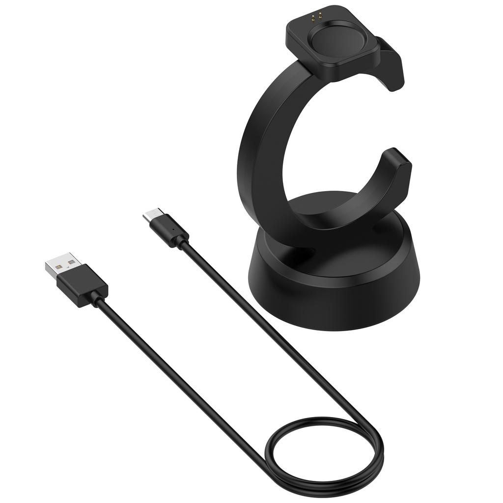 C Shape Charger Dock for Huami Amazfit T-Rex 3 Pro 48mm/T-Rex 3/Balance 2 Smart Watch Holder Desk Charging Station with Cable