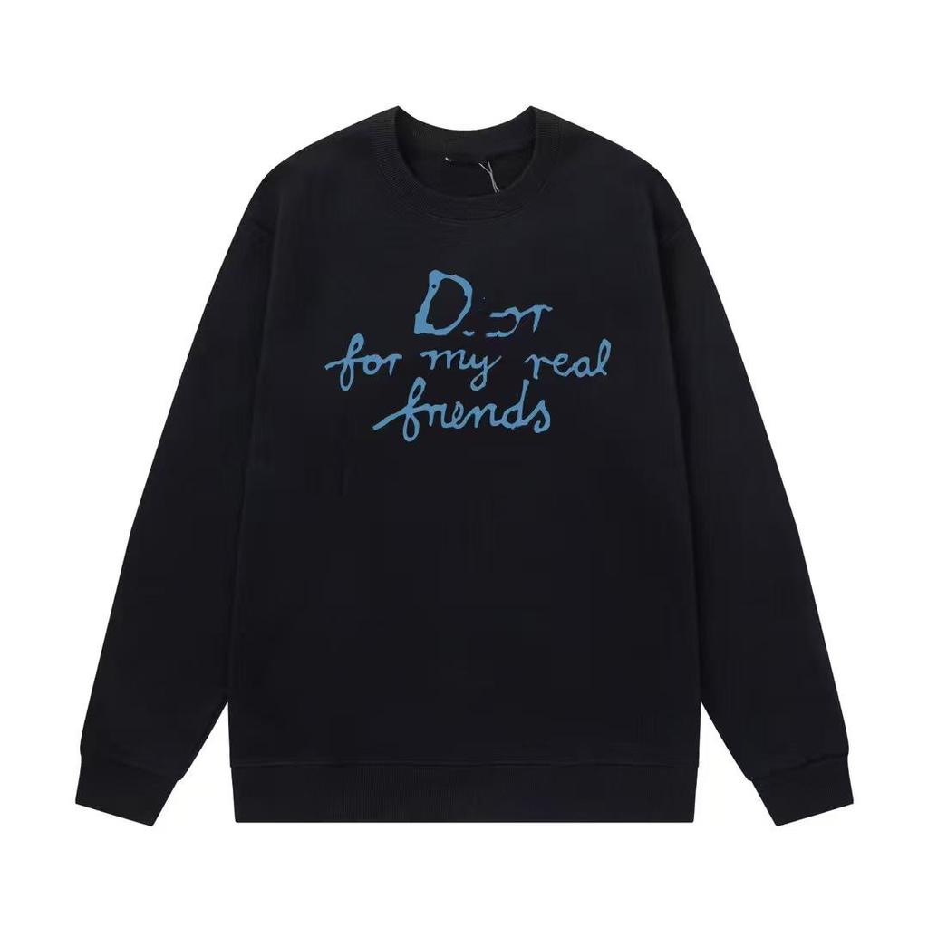 DO Marka Sonbahar/Kış Unisex 420g Harf Baskılı Bisiklet Yaka Kapüşonlu Sweatshirt - Yeni Gelen