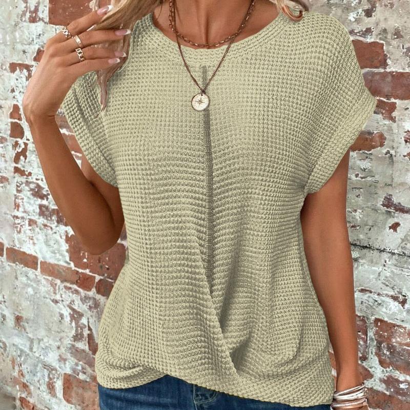 

Новая мода, однотонная повседневная футболка с круглым вырезом, женские топы, элегантные топы, летняя женская футболка с коротким рукавом, простые футболки больших размеров, женские 24483 XL светло-зеленый