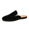 Summer Mens Black Half Shoes Breathable Slip-on Slippers Sandals Outdoor Mules Lightweight Anti-slip Comfy Casual Shoes for Men