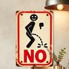Creative Warning Waterproof Metal Wall Art Fashionable Funny for Bars Restaurants Cafes