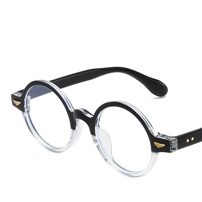 Retro Round Frame Fashion Glasses Anti Blue Light Computer Fashion Lightweight Eyeglasses Women Men