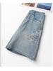 2025 Damen Bestickte Denim Shorts - Schlankmachend, Lockere Passform, Gerades Bein, Weitbeinige Hose