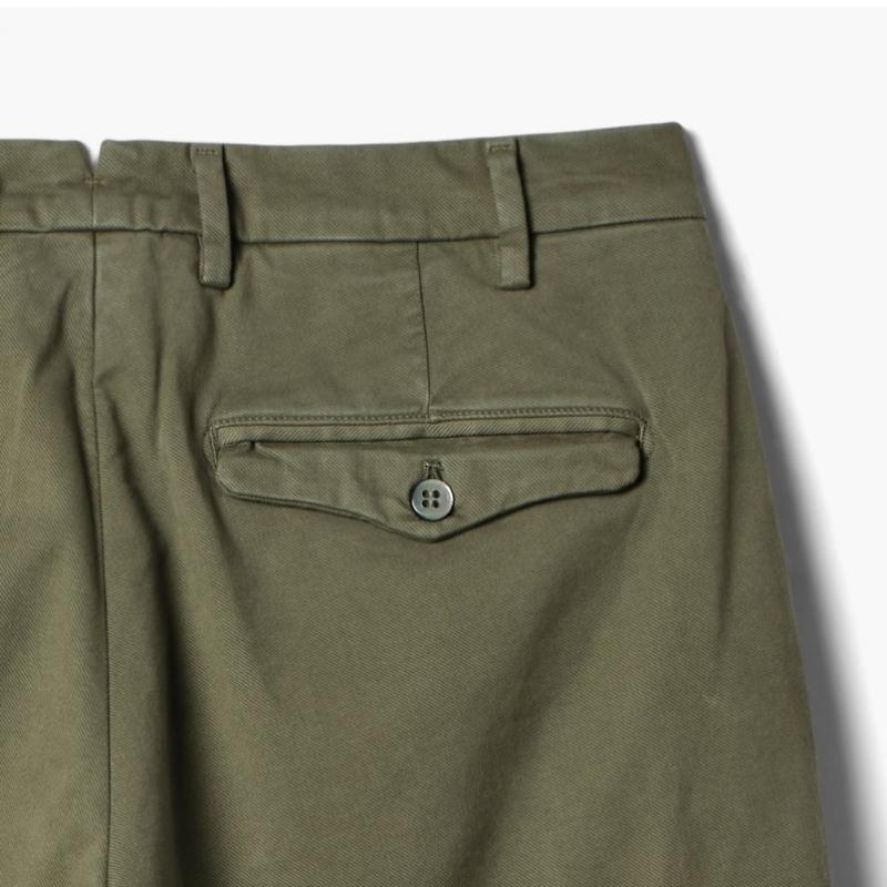 Mabitex Tricottina 1 Pleat Pants Khaki Bxe2m30000a23