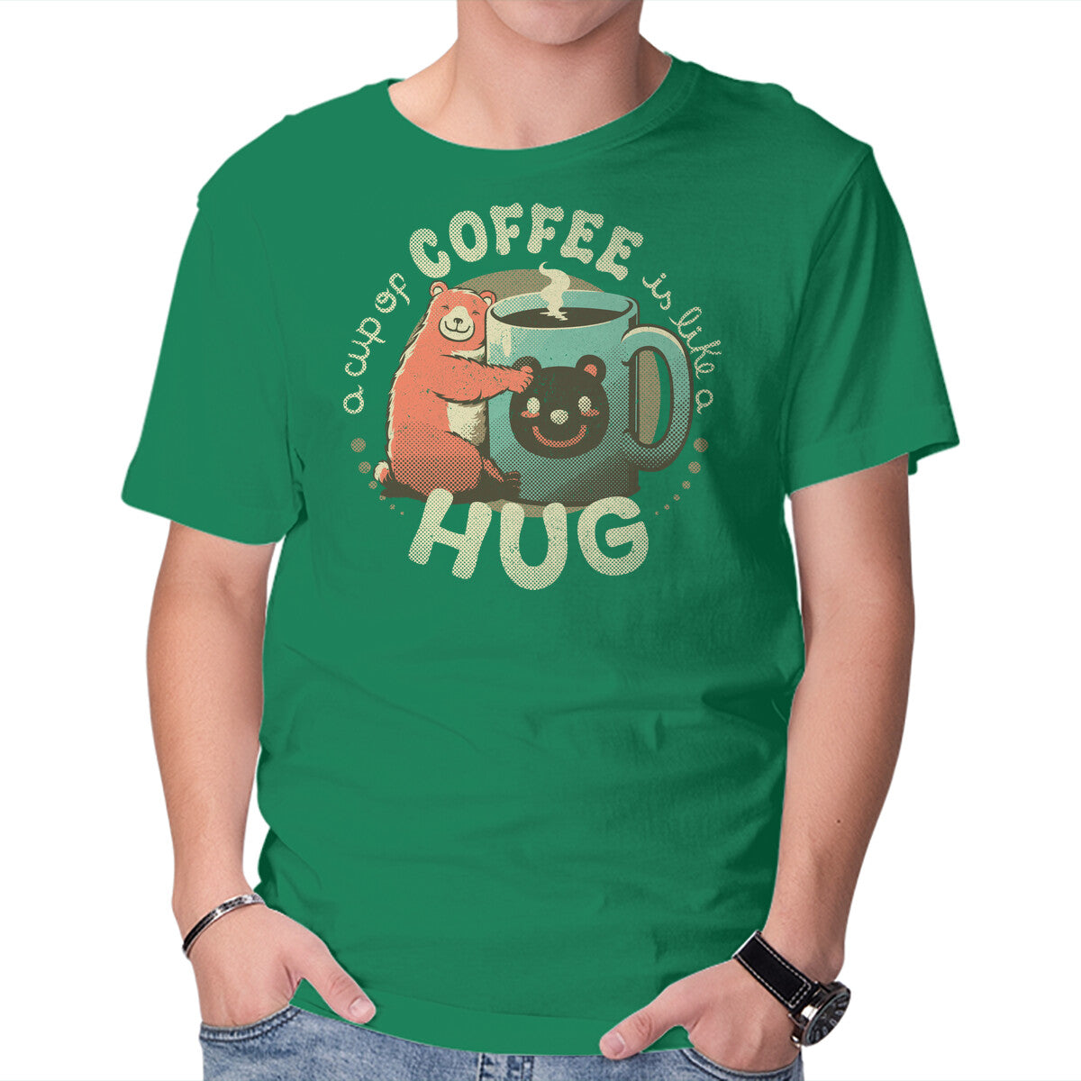 Unisex Crew Neck T-Shirt Like A Hug Graphic Short Sleeve Casual Tee XS