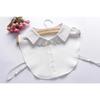 Women Detachable Lapel Fake Collar Ruffles Lace Shirt False Collar Blouse Removable False Half Shirt Blouse Decoration