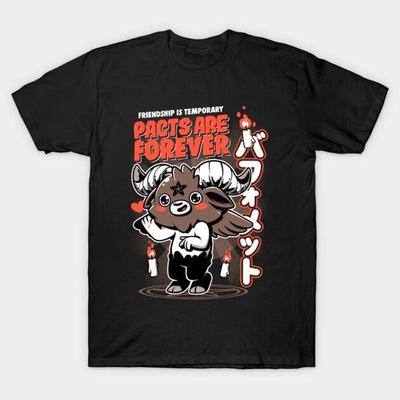 Pacts Are Forever Schwarzes Gruseliges und Süßes T-Shirt S 5XL Schneller Versand