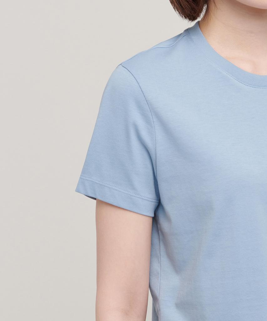 MUSINSA STANDARD WOMAN [Cooltandard] Women'S Crew Neck Crop T-Shirt [Sky Blue]