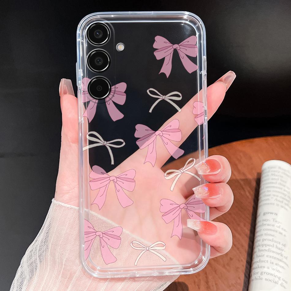 

For Samsung Galaxy M35 M55 C55 F55 5G Phone Cover Lovely Flowers Lightweight Cover For Galaxy M 35 Soft Silicone Clear Bumper Galaxy M55