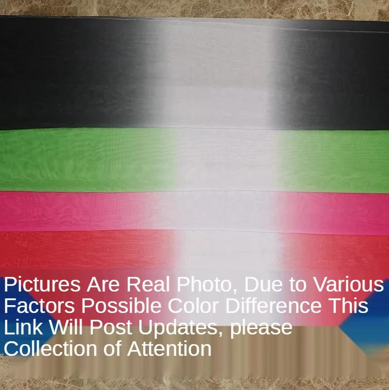 100D Gradient Chiffon Fabric By The Meter Per for Dress Skirt Clothing Sewing Drape Textile Summer Plain Cloth Black White Blue