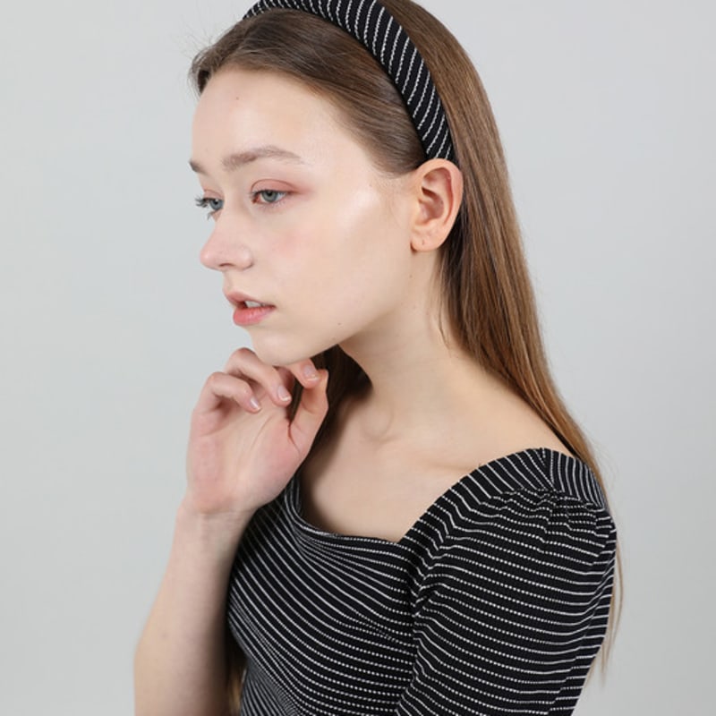 CATTLINE Modern Stripe HairBand (Black)