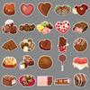 50 Cartoon Chocolate Stickers: Cute, Waterproof Graffiti for Children's Diaries, Suitcases, and Phone Cases