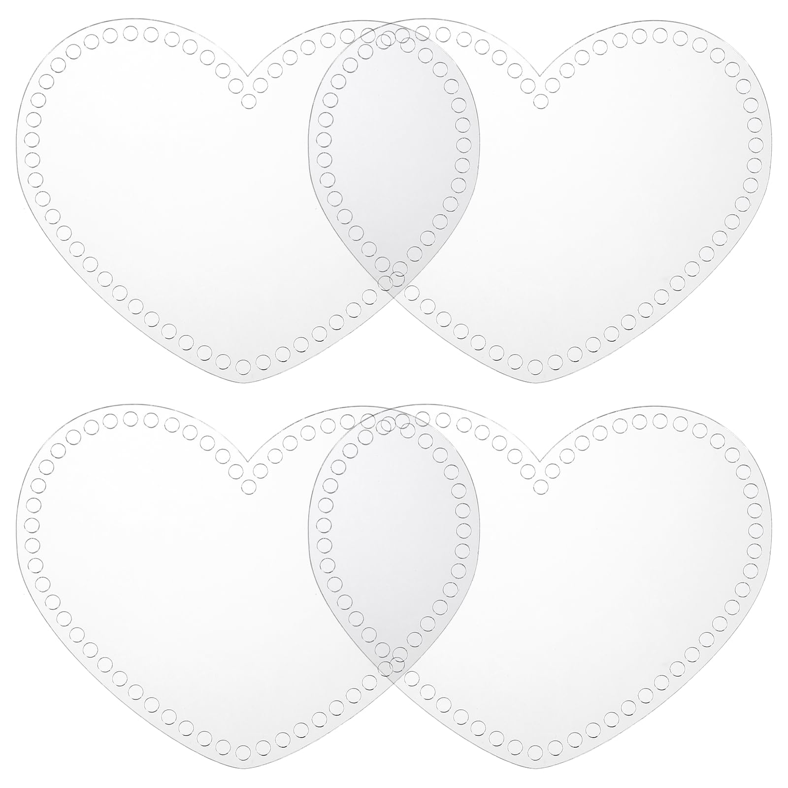 PATIKIL 8x6 дюймов Основа для корзины крючком с 4 акриловыми сердечками Формирователь дна сумки Набор для вязания крючком Плетеная сумка на плечо Пляжная сумка DIY Матовая 3690₽