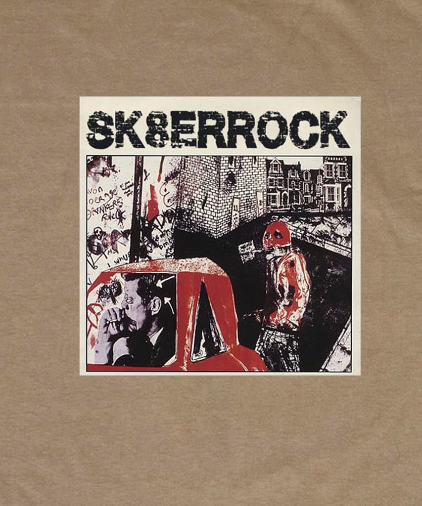 SK8ER ROCK Dirty Graffiti T-Shirt ((Beige ))
