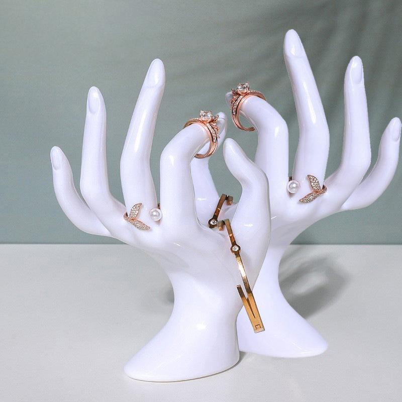 Ringe Display Ständer Plastik Ok Hand Modell Schmuck Shooting Live Requisiten Armband Armband Display Ständer