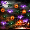 1PC Pumpkin Spider Bat Halloween String Lights 20/30 LED Copper Wire Fairy Lights For Home Porch Party Indoor Festival Decor