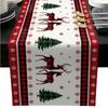 Christmas Flower Dining Table Table Banner Wedding Party Home Christmas Eve Decoration Table Cover Linen Festive Tablecloth