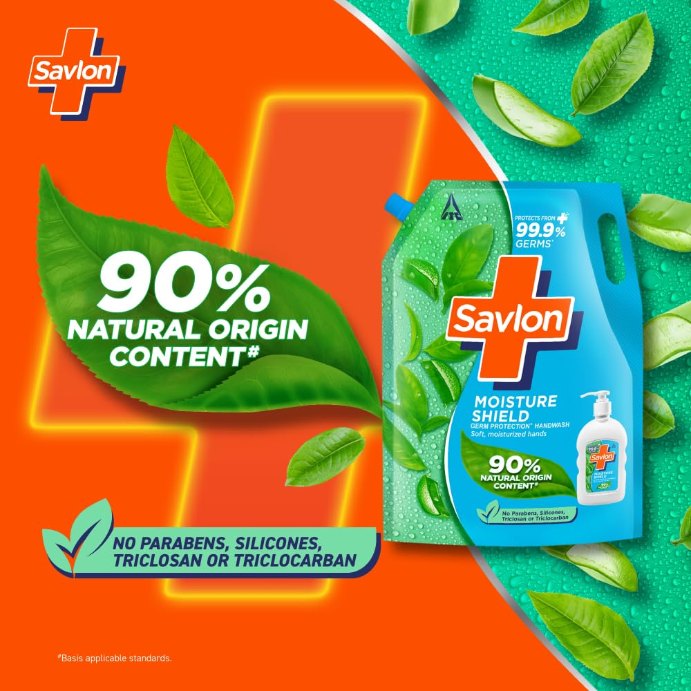 Savlon Moisture Shield Handwash Refill Pouch 1.35L Aloe Vera Soft Moisturizing Germ Protection