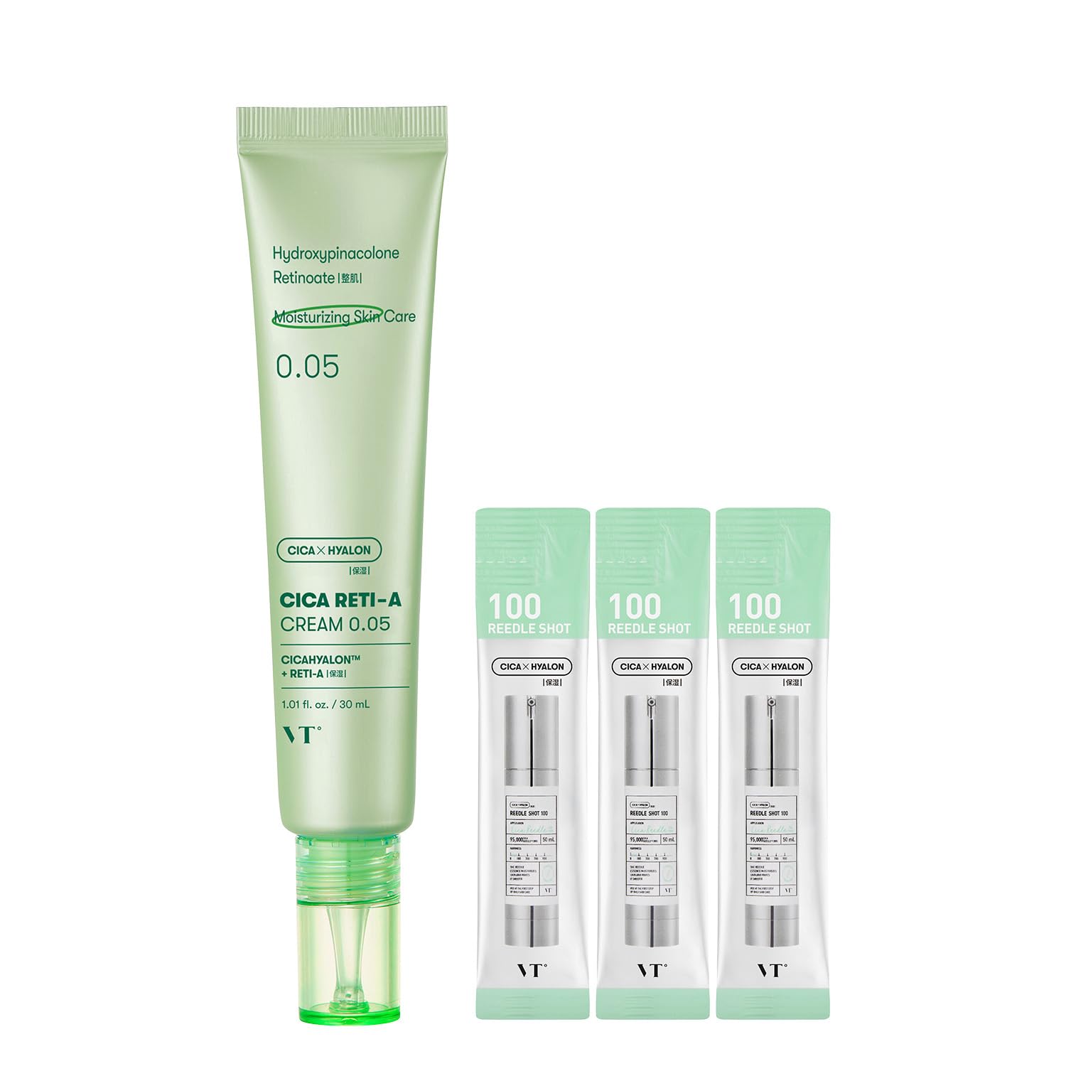 VTCOSMETICS VT CICA Cream (6 types) - Moisturizing, for sensitive and dry skin, skincare, and skincare for rough skin (Includes Reti-A Cream 30ml &