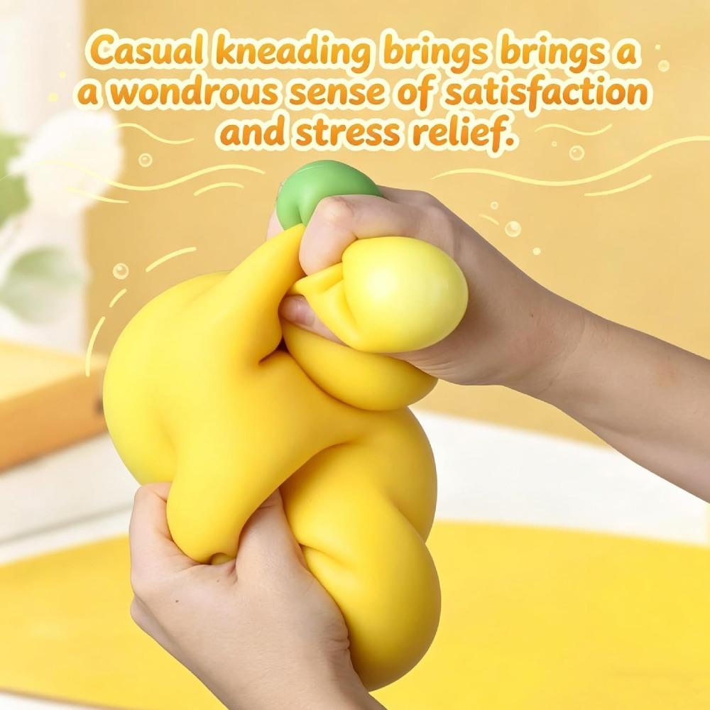 16.5In Banana Squishy, Jumbo Squishy Banana Giant Big Realistic Banana Moldable Soft Squishys Slow Rising Stress Ball For Anxiet