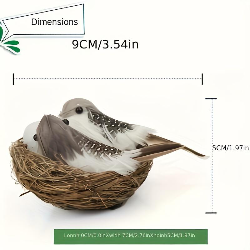 1 Set Künstliches Vogelnest Ornament Vogelmodell Nest Vogelei Set für Gartenpartys Heimdekoration Haushalts Schreibtisch Ornament
