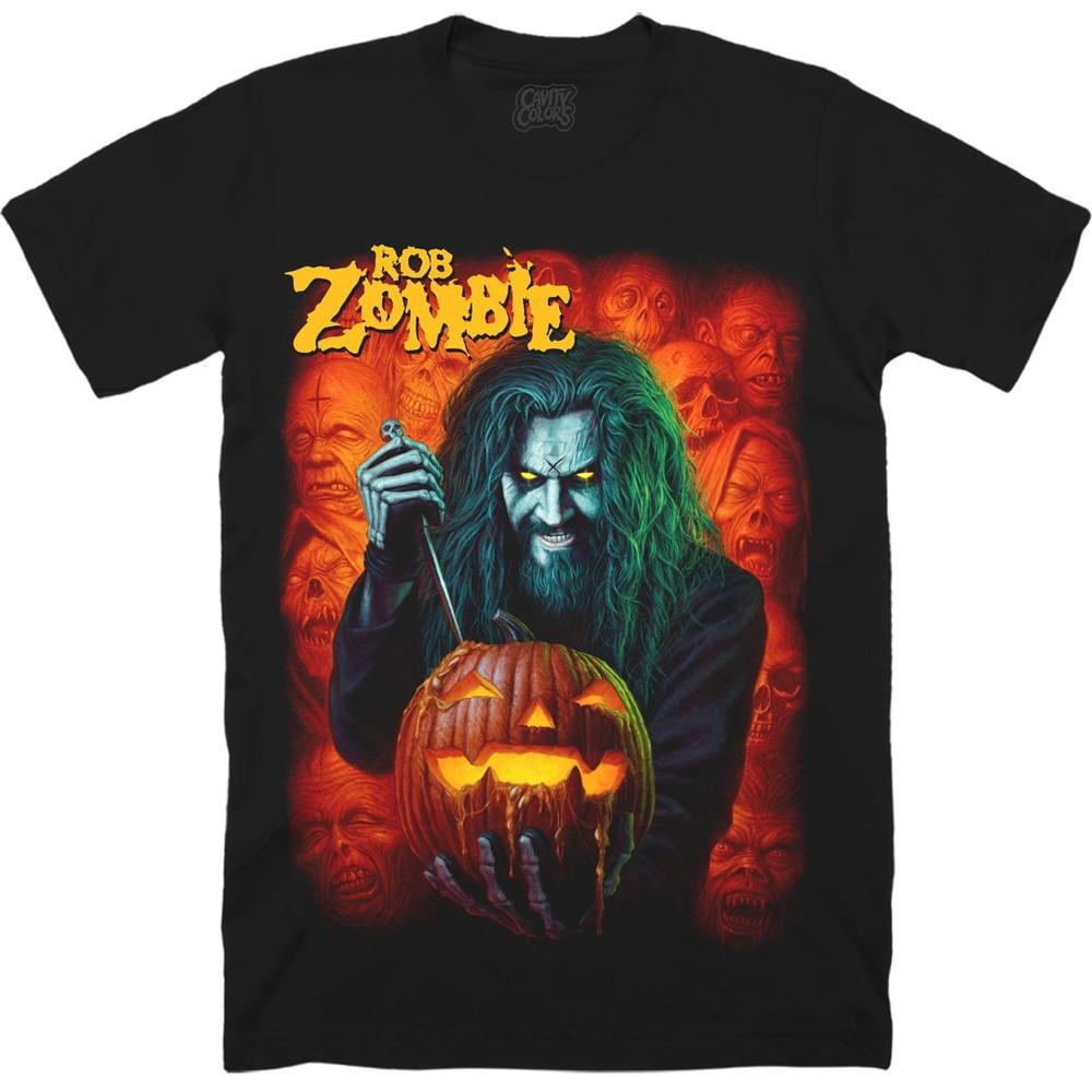Rob Zombie Pumpkins Retro style Black Short Sleeve T shirt vtg NH23856 Unisex T-Shirt XXL