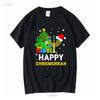 Happy Chrismukkah Funny Hanukkah And Christmas 2022 Pajama T Shirt Vintage Washed Comfortable Slightly Soft Fashion Homme