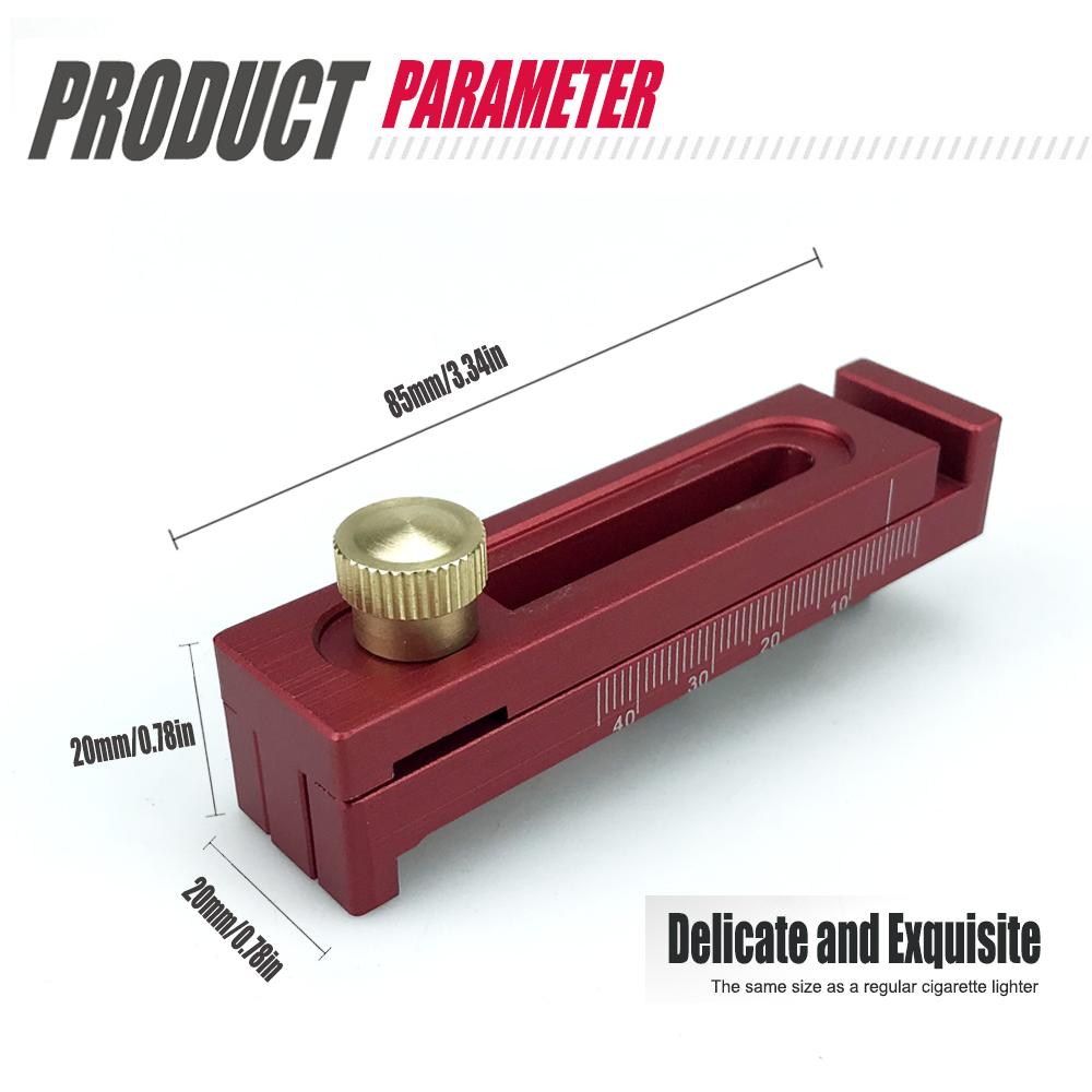 

Woodworking Saw Seam Gauge Aluminum Alloy Depth Measuring Sawtooth Ruler Marking Gauge Measuring Tools красный