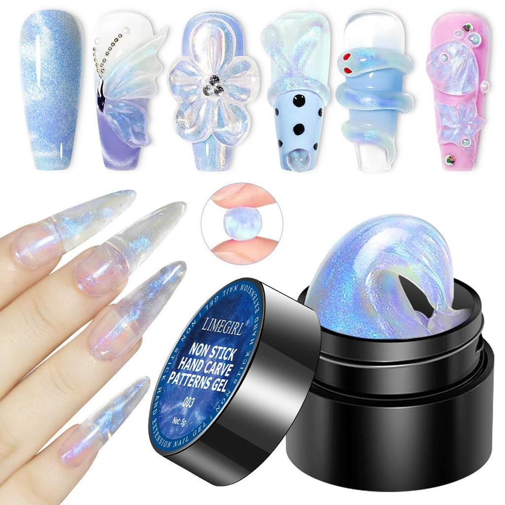 Solid Nail Gel Kit - Non Sticky Hard Gel Builder for Extensions