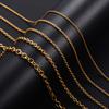 Vergoldete Klassische Edelstahl Halskette Rolo Glied O-Halskette für Männer Frauen Minimalistischer Choker Metall Schmuck Geschenk