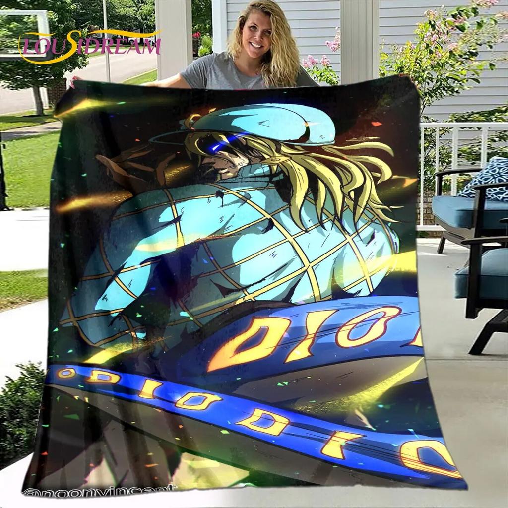 Jojo's Bizarre Adventure Anime Soft Plush Blanket,Flannel Blanket Throw Blanket for Living Room Bedroom Bed Sofa Picnic Cover