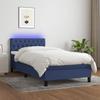 VidaXL Slat Bed Base with Mattress and LED, Upholstered Bed, Single Bed, Adult Bed for Interior Bedroom, 3133379