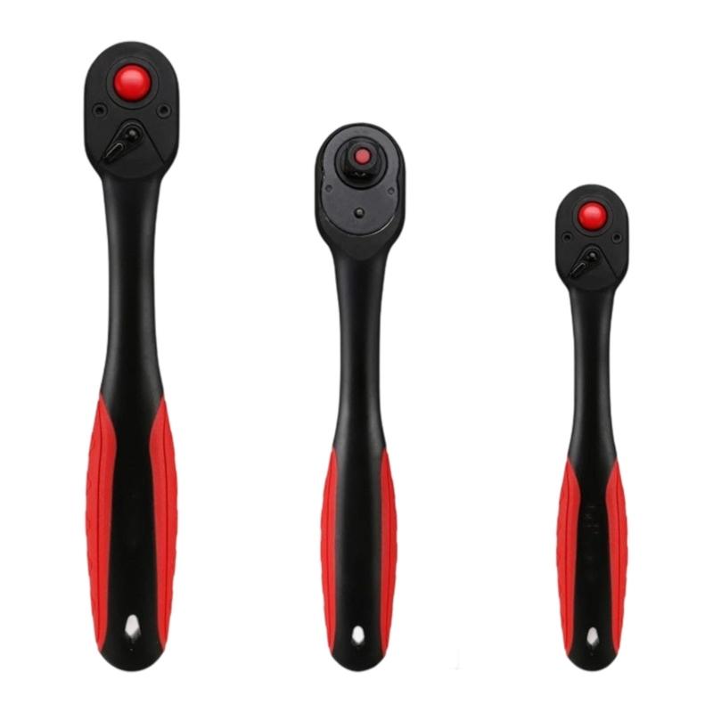 

72Tooth Ratcheting Wrench 3Piece Kit With Ergonomic Handle Bidirectional Design Durability Hardened Steel Construction красный