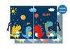 Magnetic Double Layer Dinosaur Sunshade: Child's Car Window Curtain for Sun Protection and Privacy