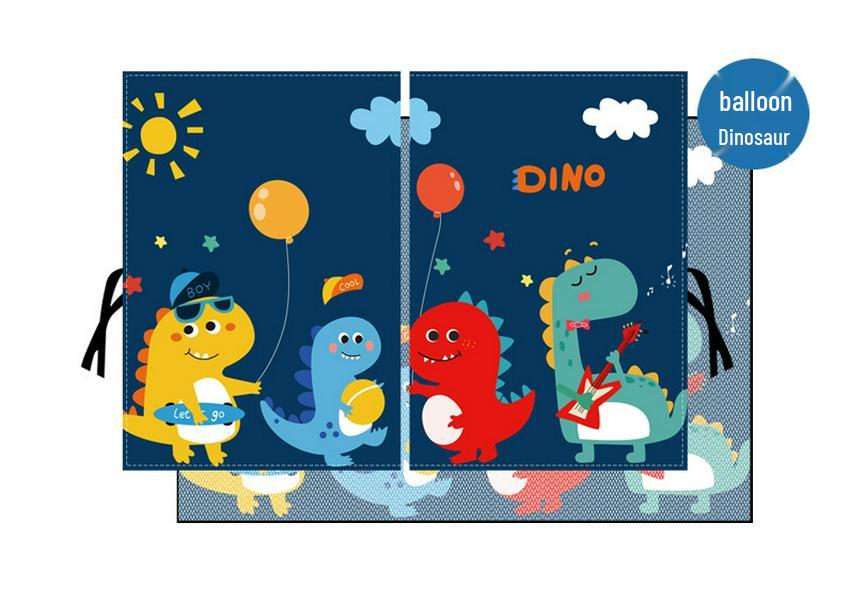 Magnetic Double Layer Dinosaur Sunshade: Child's Car Window Curtain for Sun Protection and Privacy