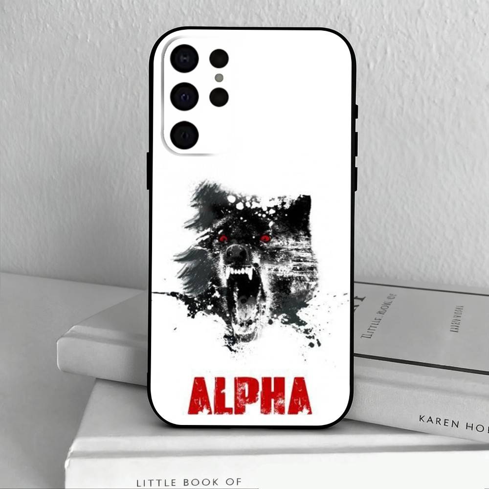 Alpha Sigma Wolf Cool Phone Case For Samsung S25,S24,S21,S22,S23,S30,Ultra,S20,Plus,Others Soft Black Cover