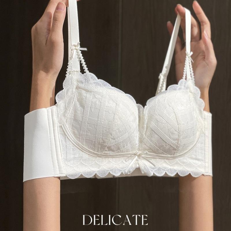 Sweet Lace Bow Wireless Support Bra S7032AB белый