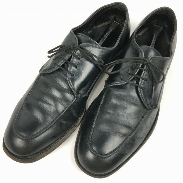 Pre-1980s USA Vintage All Leather Goodyear U-Tip Business Shoes Black Size 9.5D (Approx. 27.027.5cm) Men's(USED)